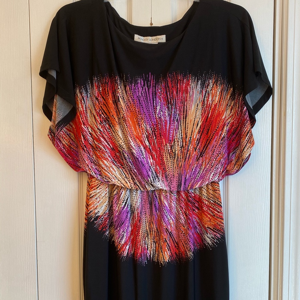 Fun holiday dress with elastic waist